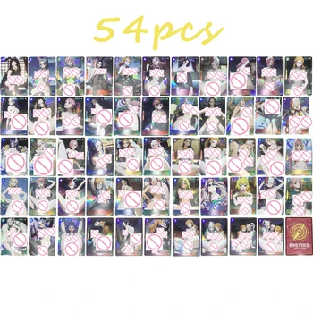 54 pièces/ensemble OPCG Anime Sexy carte nue Nami Boa Hancock Yamato Uta Ulti gros seins beauté nue carte de Collection réfractive couleur Flash