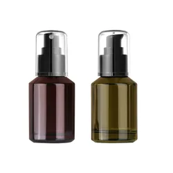 60ml Empty Angled Shoulders Glass Lotion Bottle with Pump Refillable Portable Travel Accessories Cosmetic Containers Spray