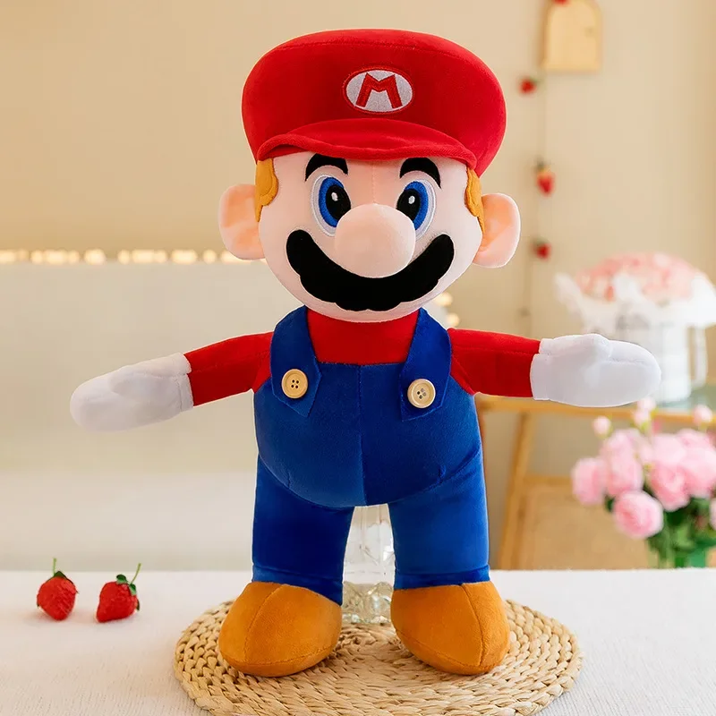 Hot 80 cm Grote Maat Super Marios Bros Knuffel Game Anime Luigi Pluche Pop Leuke Knuffels Gevulde Poppen Kinderen verjaardagscadeau
