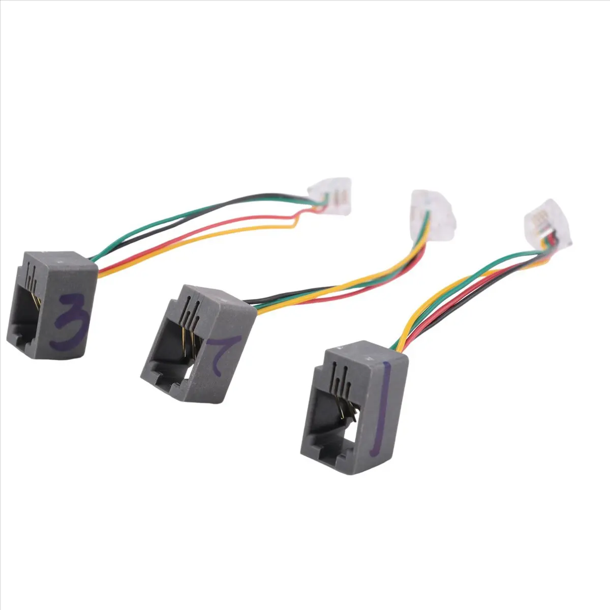 AABFK 9x 4P4C RJ9 Cable,3.5mm Smartphone Headset to RJ9 Adapter Cable,Adapter Cable Converter for IP Phones Telephone
