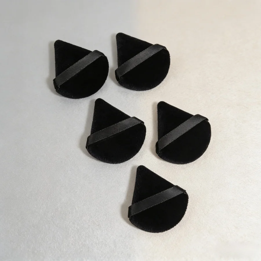 Black Triangle Powder Puff Facial Makeup Sponge Soft Velvet Cosmetics Puff Mixer Beauty Foundation Make-Up Sponge Makeup Access
