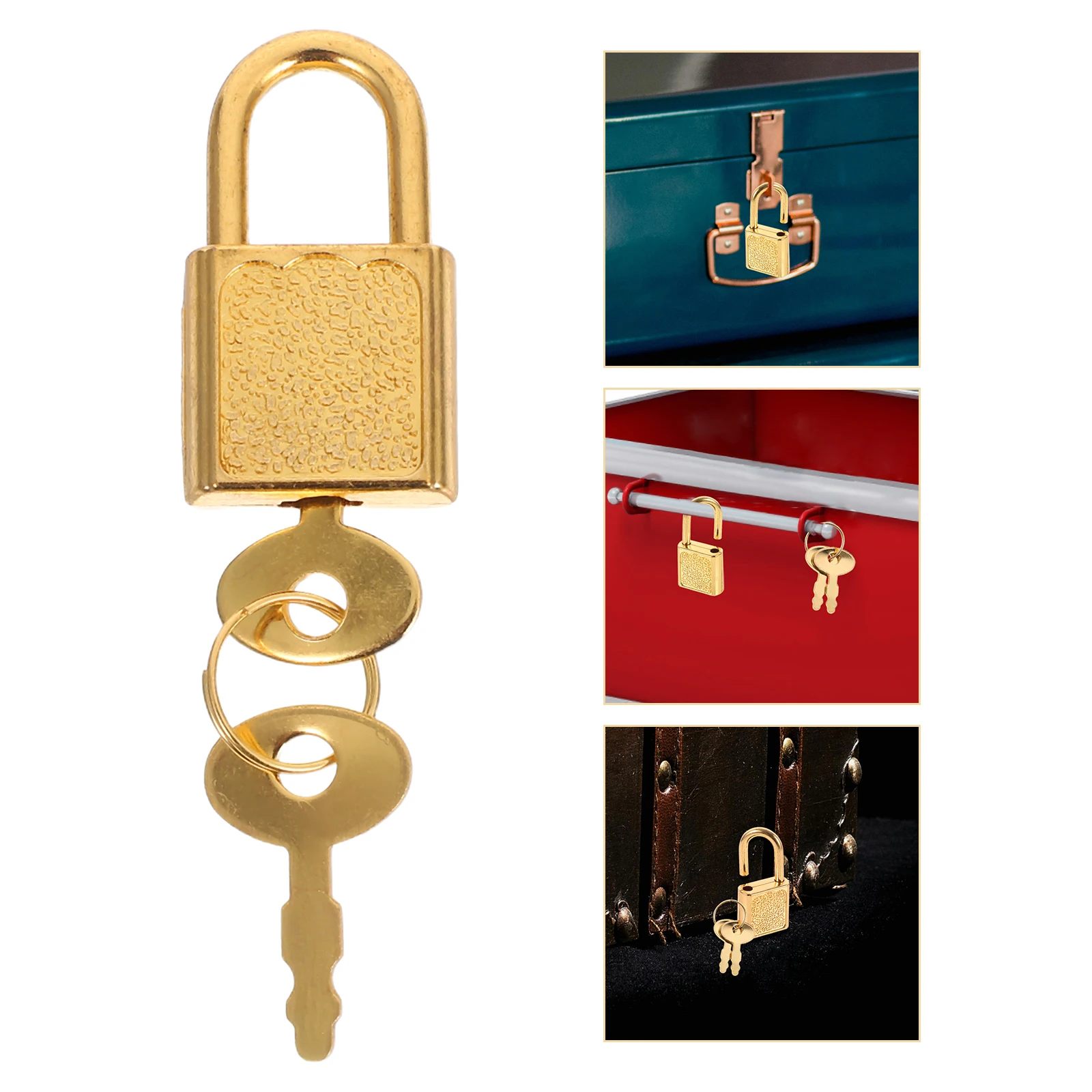 10 Sets Jewelry Box Lock Accessories Travel Treasure Chest Plastic Keyed Padlock