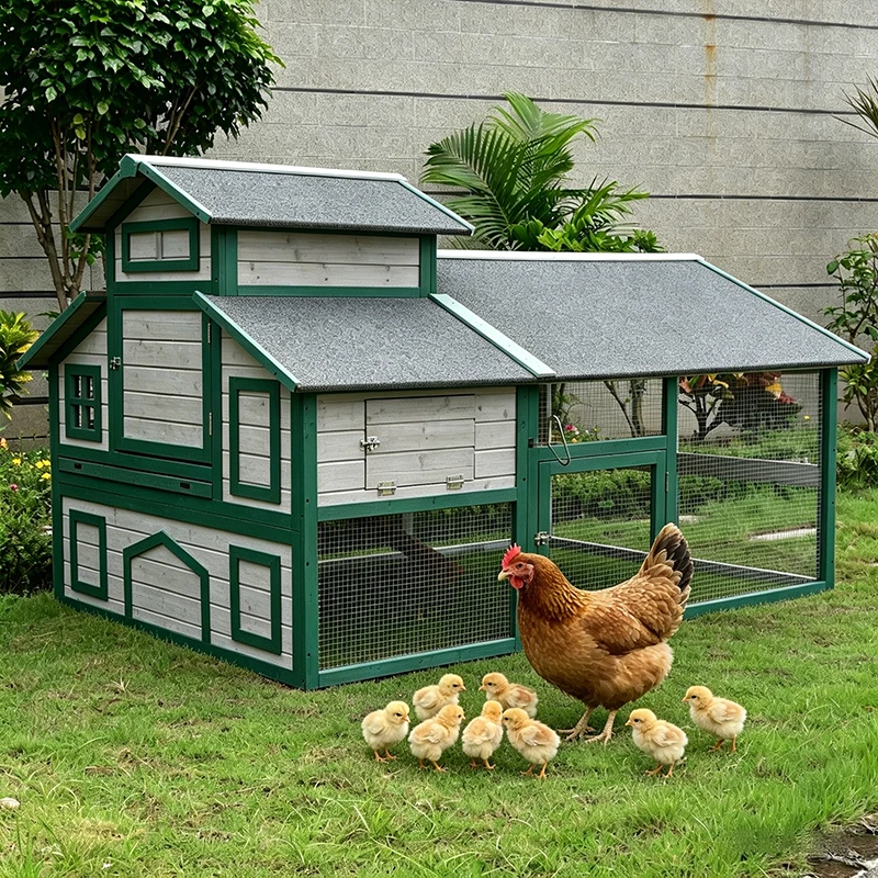Hot Sale Large Space Waterproof Chicken Coop for 8 Chickens Easy Assembly Durable Outdoor Poultry Animal Cage for Home Farming