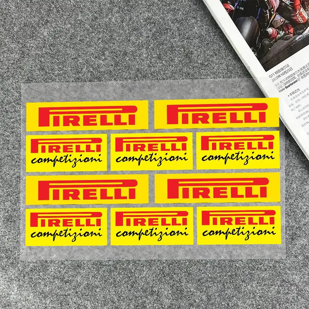For PIRELLI Reflective Motorcycle Stickers, 3M Safety Warning At Night In The Dark Scooter Helmets