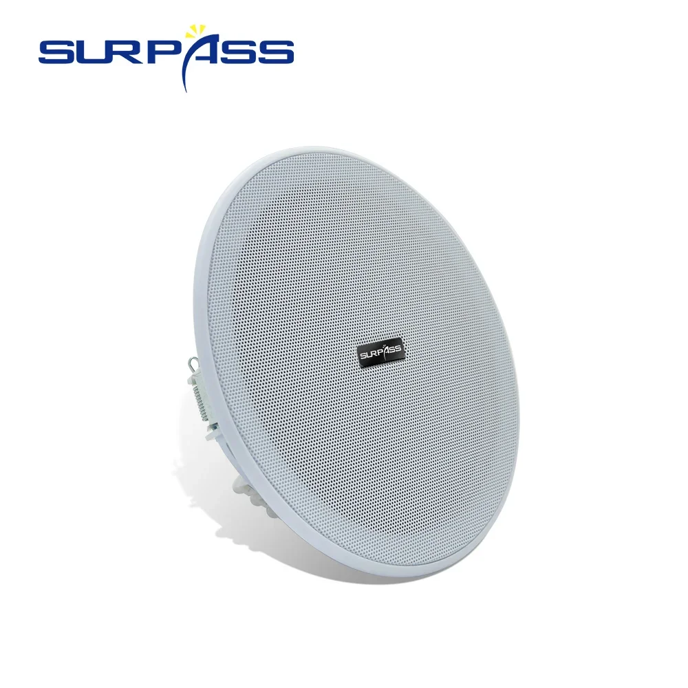 15W PA Sound System 6inch Home Passive In-ceiling Speaker HiFi Recessed Full Range Music Loudspeaker for Hotel Office Gym House