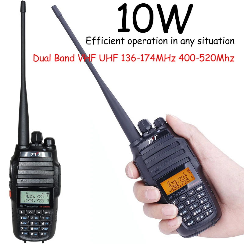 Imagem -04 - Tyt-walkie Talkie Autônomo Rádio de Mão Banda Dupla Th-uv 8000d 10w 3600mah 136174400520mhz Viagem