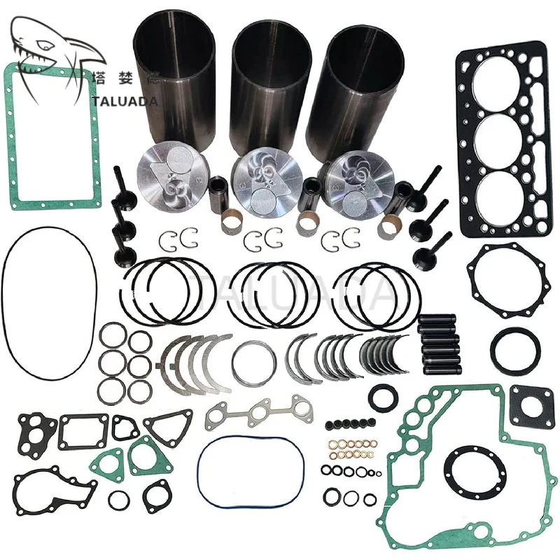 For Kubota D722 Engine Overhaul Rebuild Kit D722EBH D772B Full Gasket Kit Liner Piston Ring Valves Bushing