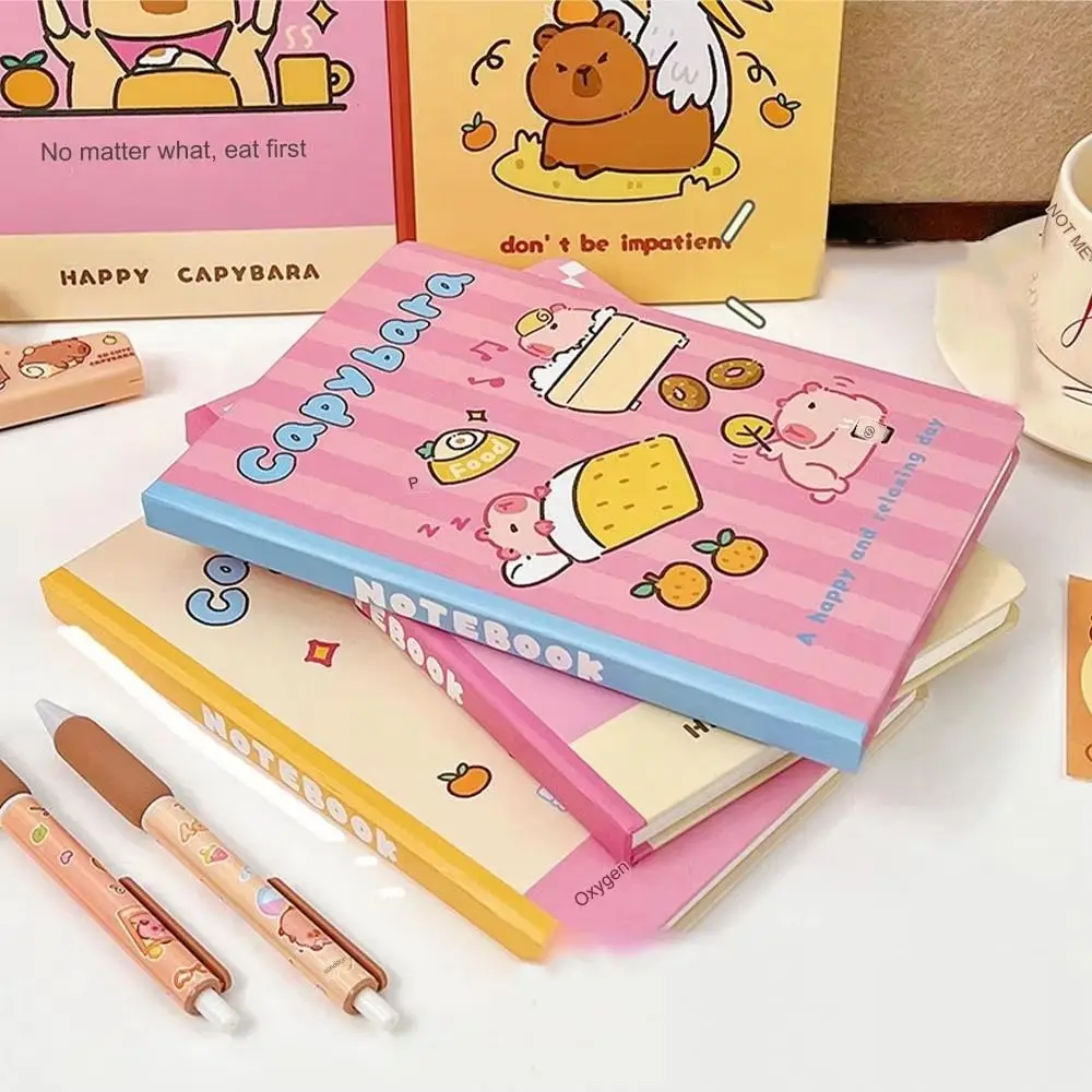 Creative Capybara Notebook A5 Portable Cute Capybara Memo Pad Thickened Inner Pages 96 Sheet Hand Account Book