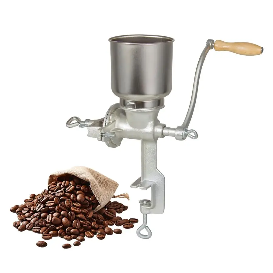 

Hopper Cast Iron Manual Grain MillHeavy Duty Grain Grinder, Coffee GrinderDryampWet Grinding for Wheat,Grain