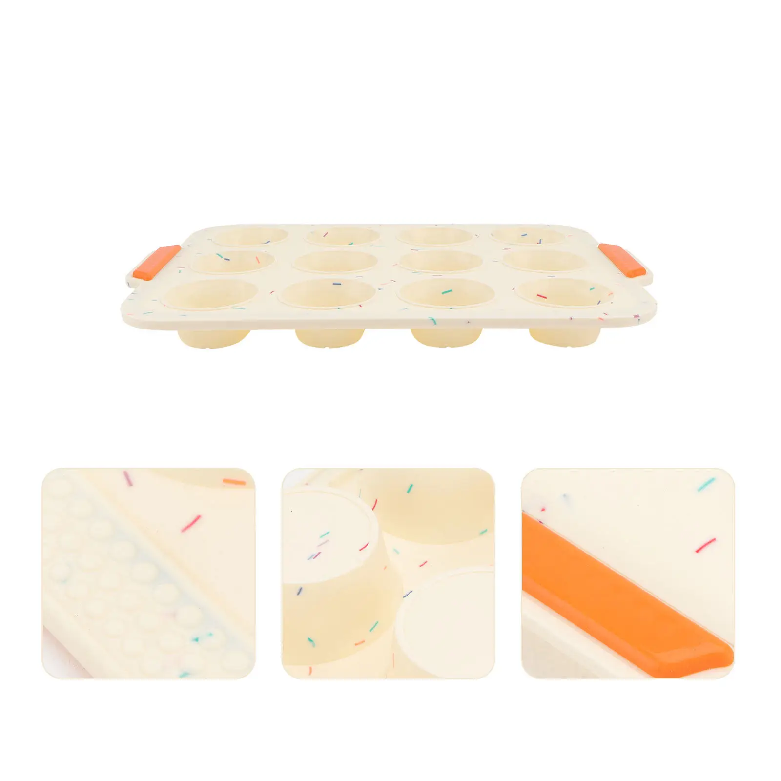 1Pcs Silicone Baking Mold Cake Tray Beige Non-Stick Home Bakeware Bread Mold Kitchen Bakeware DIY Cake Scones Truffles