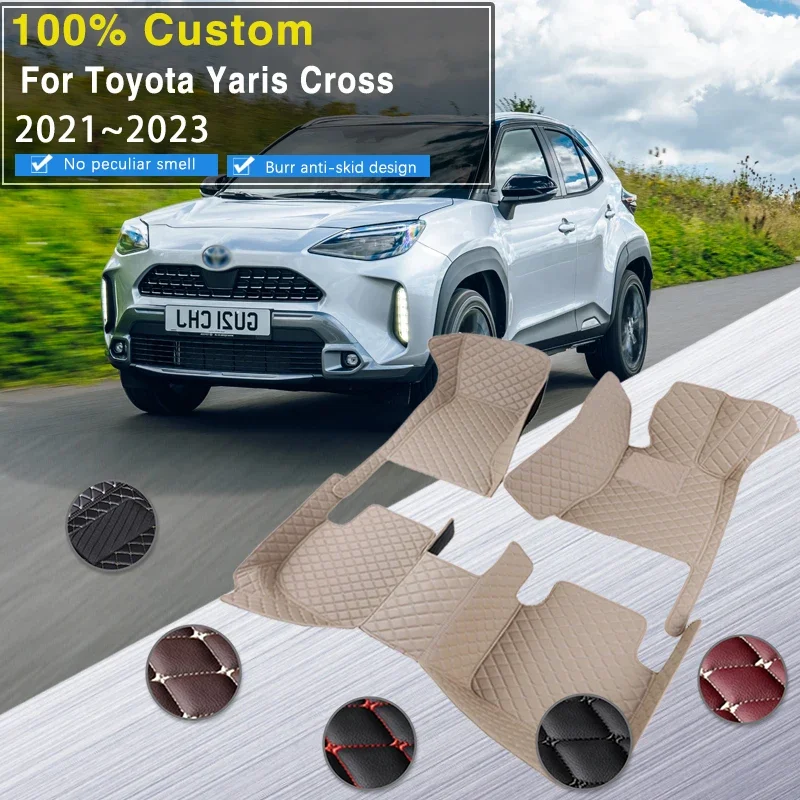 

Качественные негибридные автомобильные коврики для Toyota Yaris Cross Yarisu Kurosu XP210 2021 2022 2023, водонепроницаемые подушечки, автомобильный аксессуар
