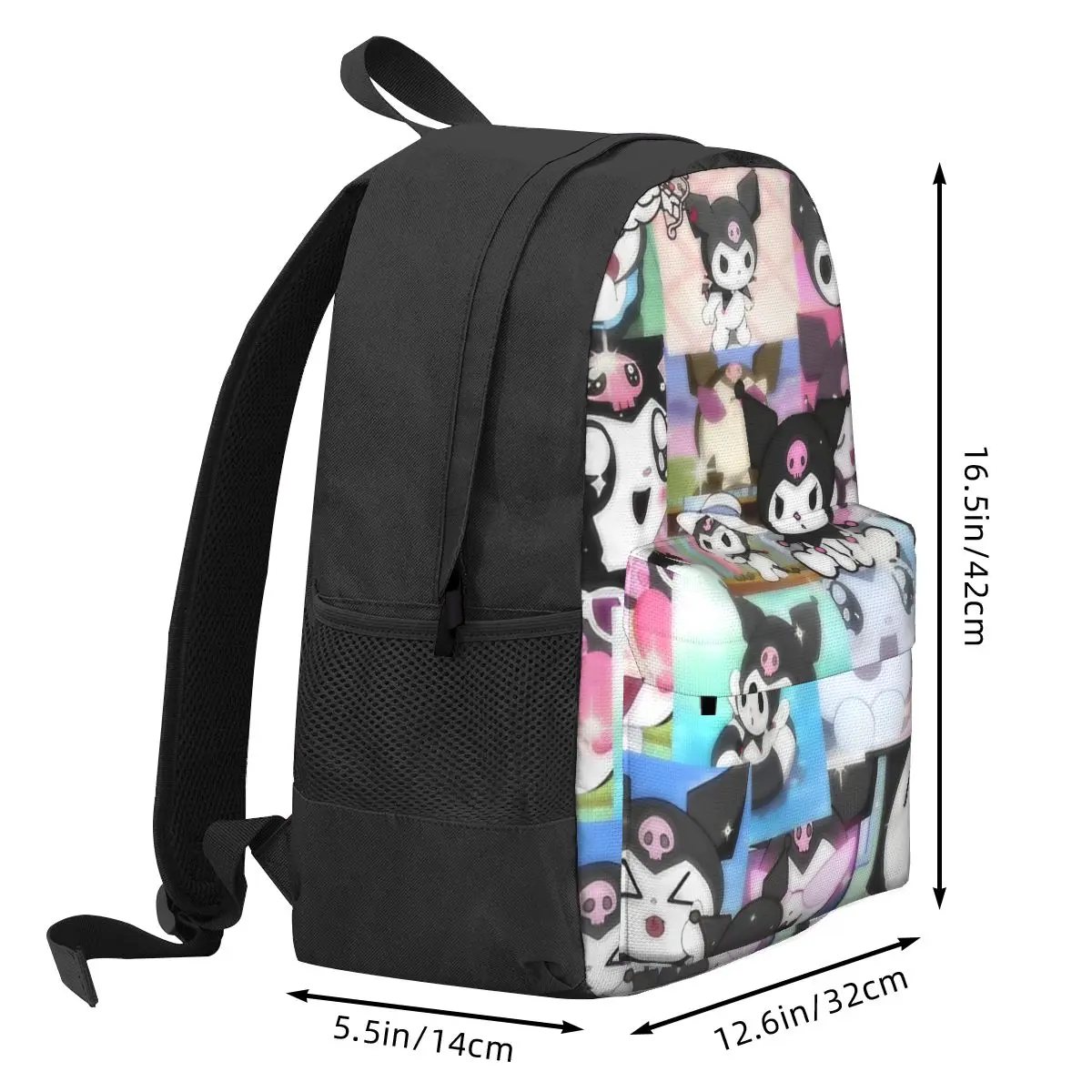 Black Rabbit Kawaii Cartoon Women Backpack Mochila 3D Children School Bag Laptop Mochila Teenage Waterproof Travel Rucksack