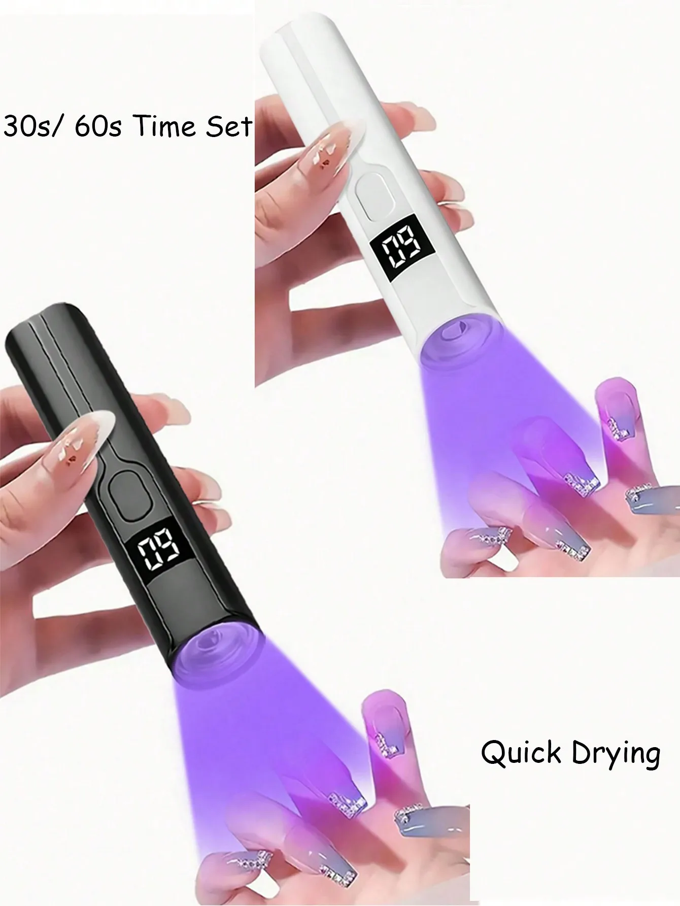 1pc Portable UV LED Nail Lamp, Handheld Gel Nail Polish Curing Light, High Power LED Beads Nail Dryer for Home DIY Manicure