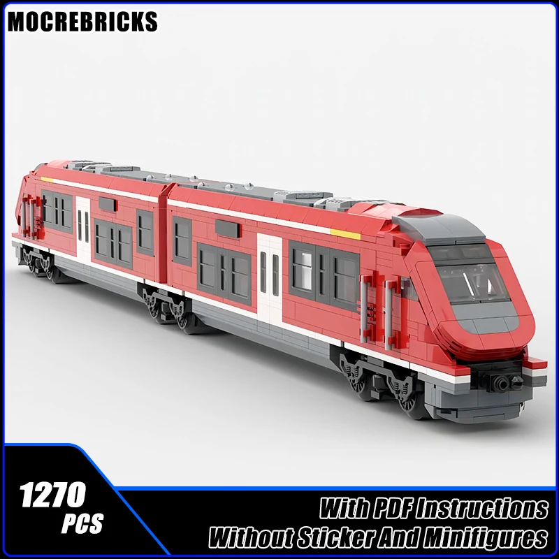 

Конструктор MOC, 1270 шт., пули Pesa Link DB BR632, модель поезда, сборка «сделай сам», кирпичная железная дорога, локомотив, детские игрушки, наборы, подарки