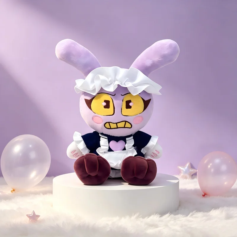 Hot Funny Maid Jax Plush Rabbit Doll Holding Gun Soft Stuffed Animal Amazing Digital Doll Circus Cartoon Toy For Kids Gift