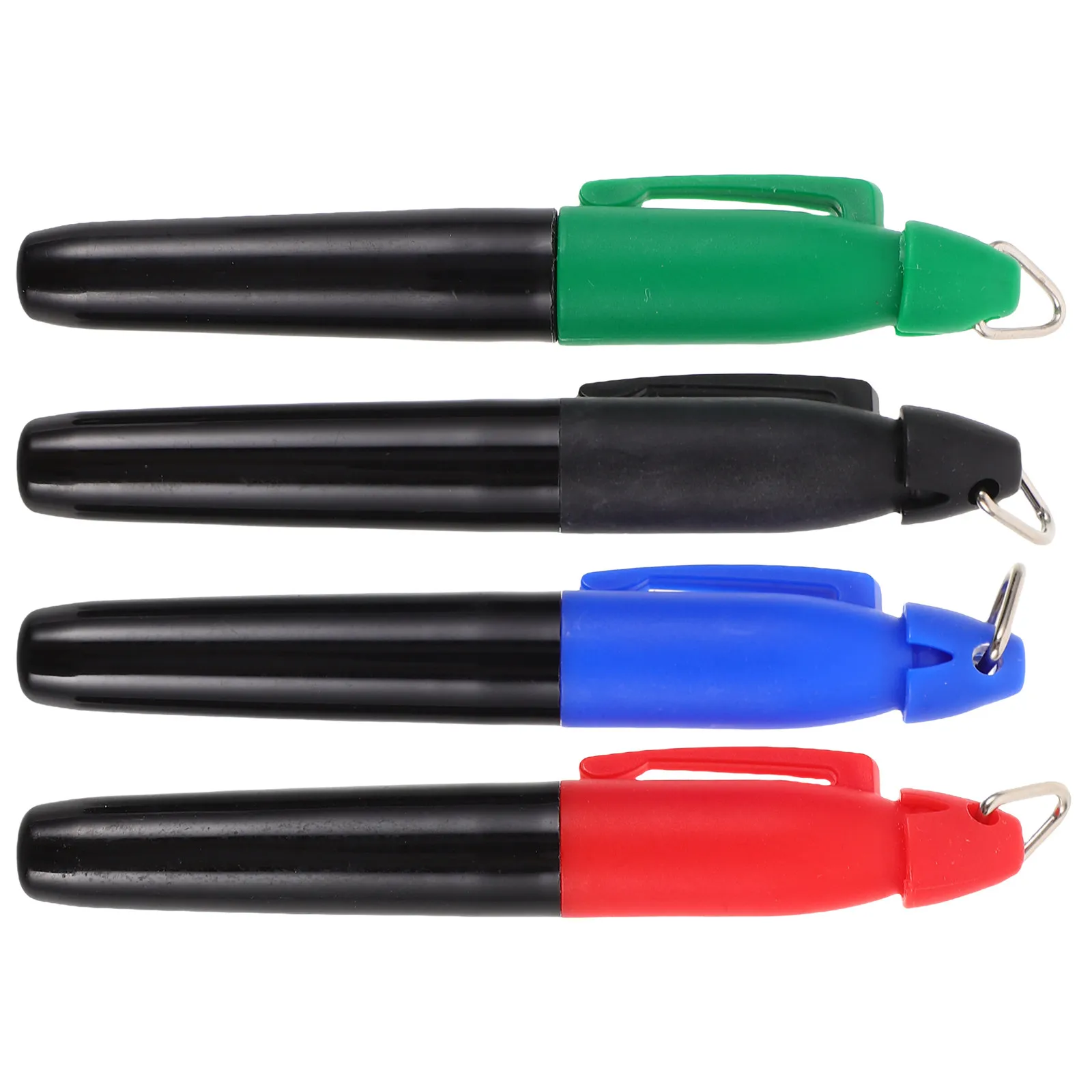 4Pcs Golf Marker Pens Set Triangle Hook Design Clip on Ball Line Drawing Device for Putting Alignment Training Golf Course Use