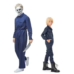 Movie Halloween Michael Cosplay Myers Costume Junpsuit Outfits Adult Kids Bodysuit Terror Disguise Carnival Suit Boys Role Play