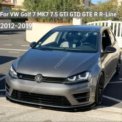 ABS Front Bumper Lip Spoiler Splitter Diffuser Canards Bodykit Cover Guard Trim for VW Golf 7 MK7 7.5 GTI GTD R R-Line 2012-2019