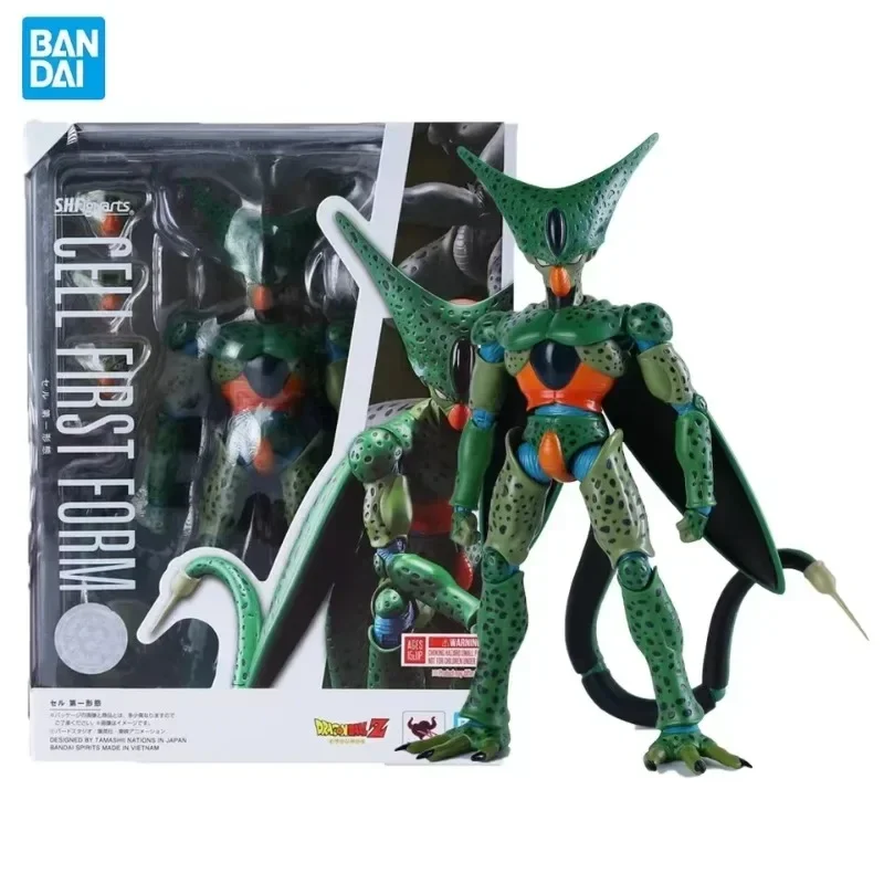 In Stock Original Bandai Dragon Ball S.H.Figuarts Cell First Form Anime Figures Anime Action Figure Toys Collection Model Gifts