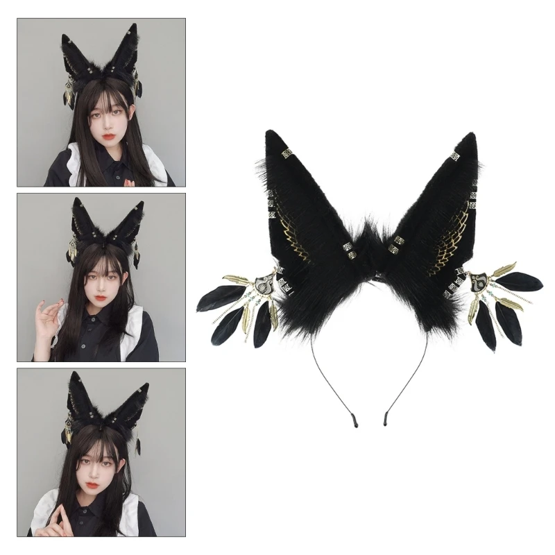 

Anime Character Headband Sheep Ears Shape Hair Hoop Plushy Carnivals Party Headpiece Cosplay Party Costume Props Drop Shipping