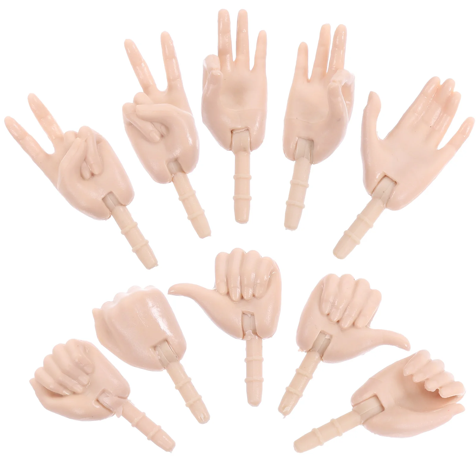 10 Pcs 22 Joints Hand Set Accessories Mini Fake Parts DIY Craft Toy Replacement Plastic Repair