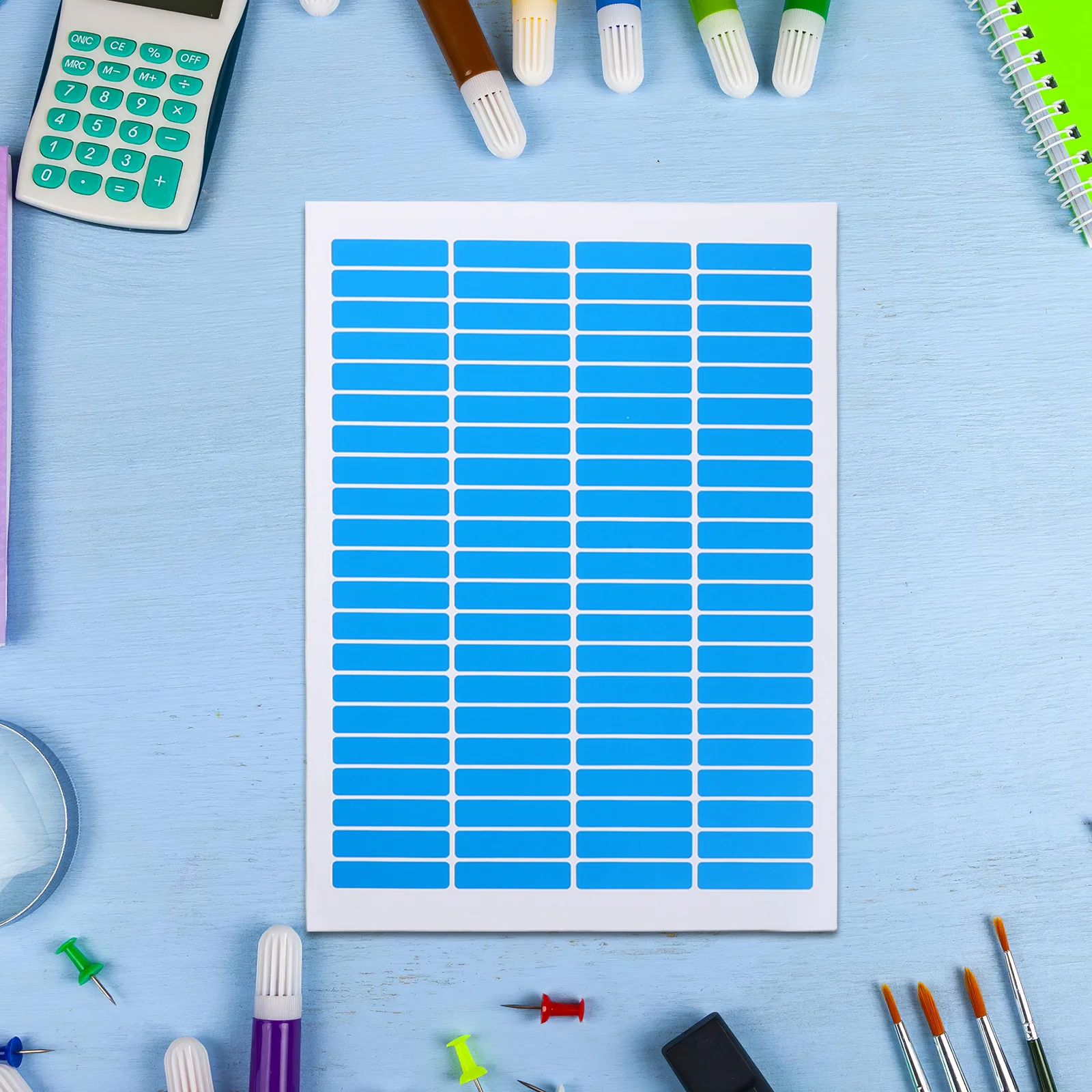 

20 Sheets Waterproof Material Labels Blank Rectangular Color Coding Label Sheets Self-Adhesive Printable Sticker Paper For