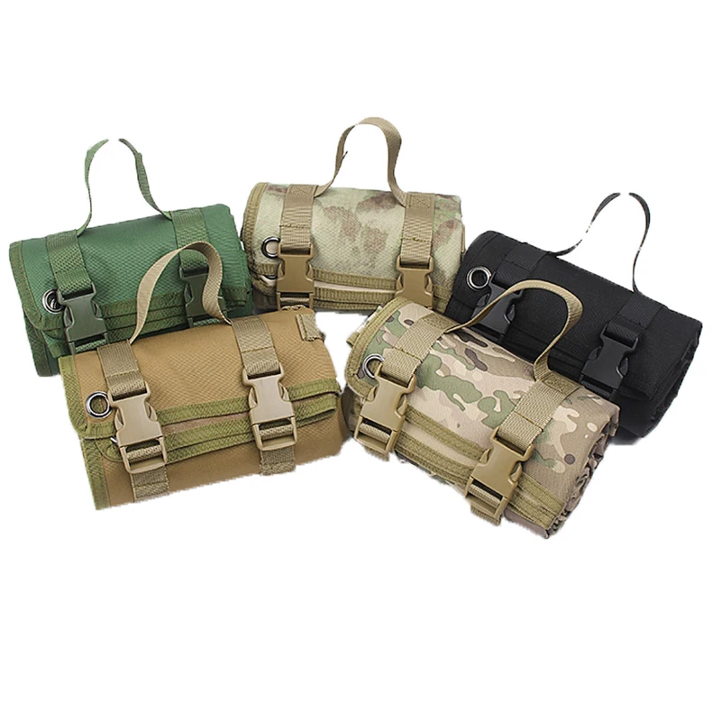 Tactical Roll Up Shooting Mat Compact Shooting Blanket Moisture-Proof Hunting Mat Non Slip Portable Pad for Shooting Airsoft