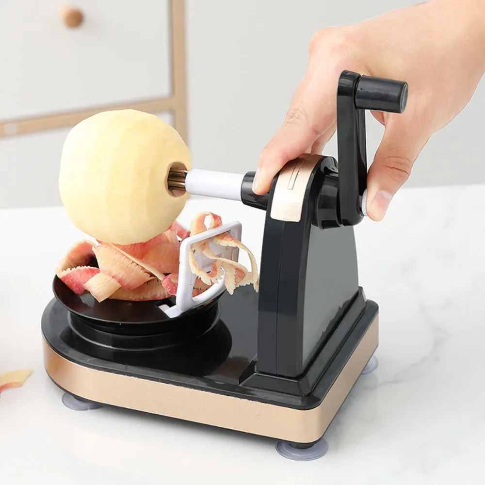 

Manual Hand-cranked Fruit Peeling Machine Efficient with Suction Cup Potato Peeler Plastic Fruit Cutter Vegetable