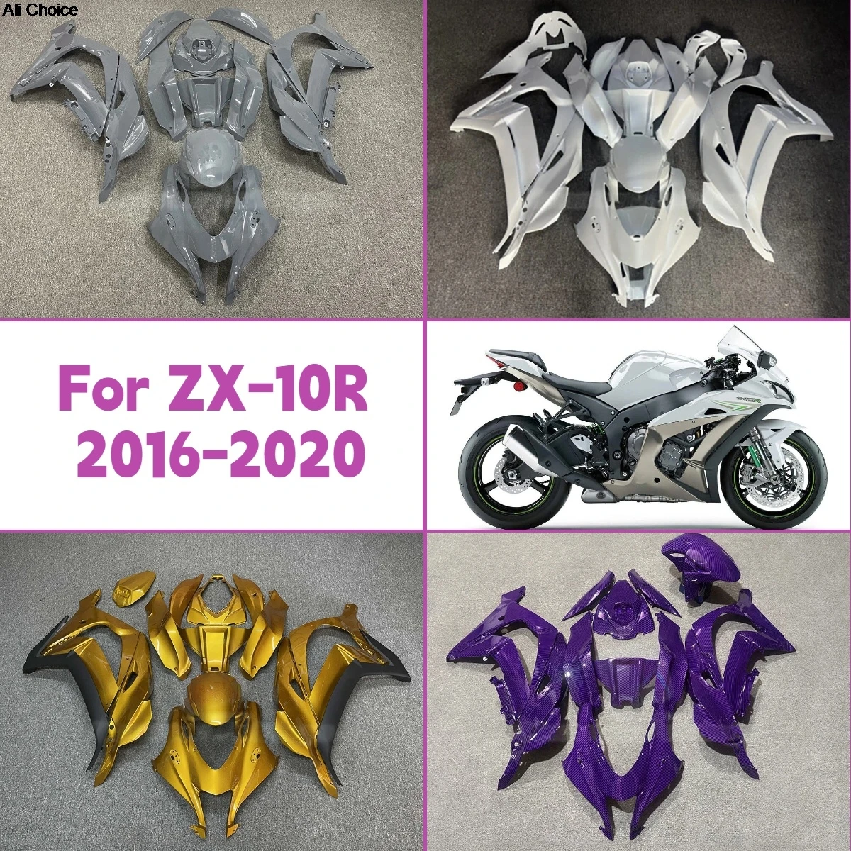 

Fairings for 2016-2020 Kawasaki ZX-10R Easy Install ABS Plastic Motorcycle Fairing Kit 16-20 ZX 10R All New