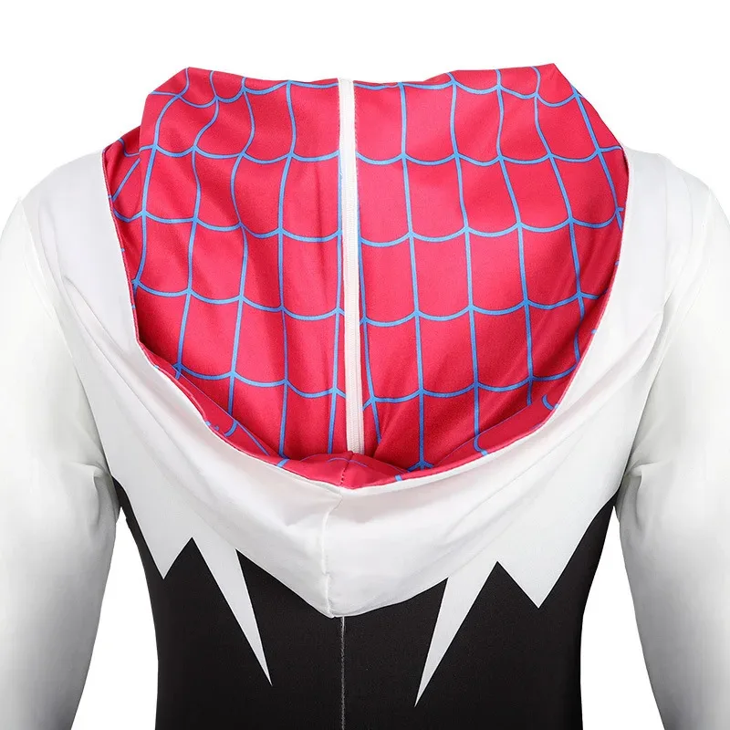 Sky02 مايلز موراليس سبايدرمان زي جوين ستايسي الرجل العنكبوت تأثيري خارقة Zentai البدلة أزياء الهالوين للبالغين88Ji #