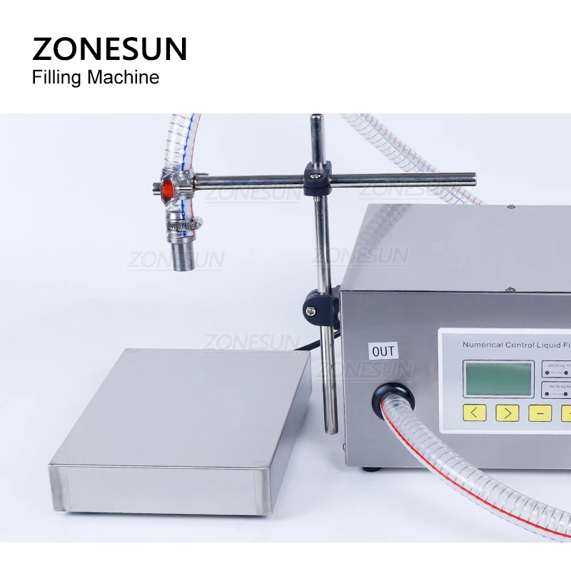 ZONESUN ZS-DP621W 17L Bottle Filling Machine With Weighing Function 150g-10kg Oil Bottle Diaphragm Pump Filler Stainless Steel