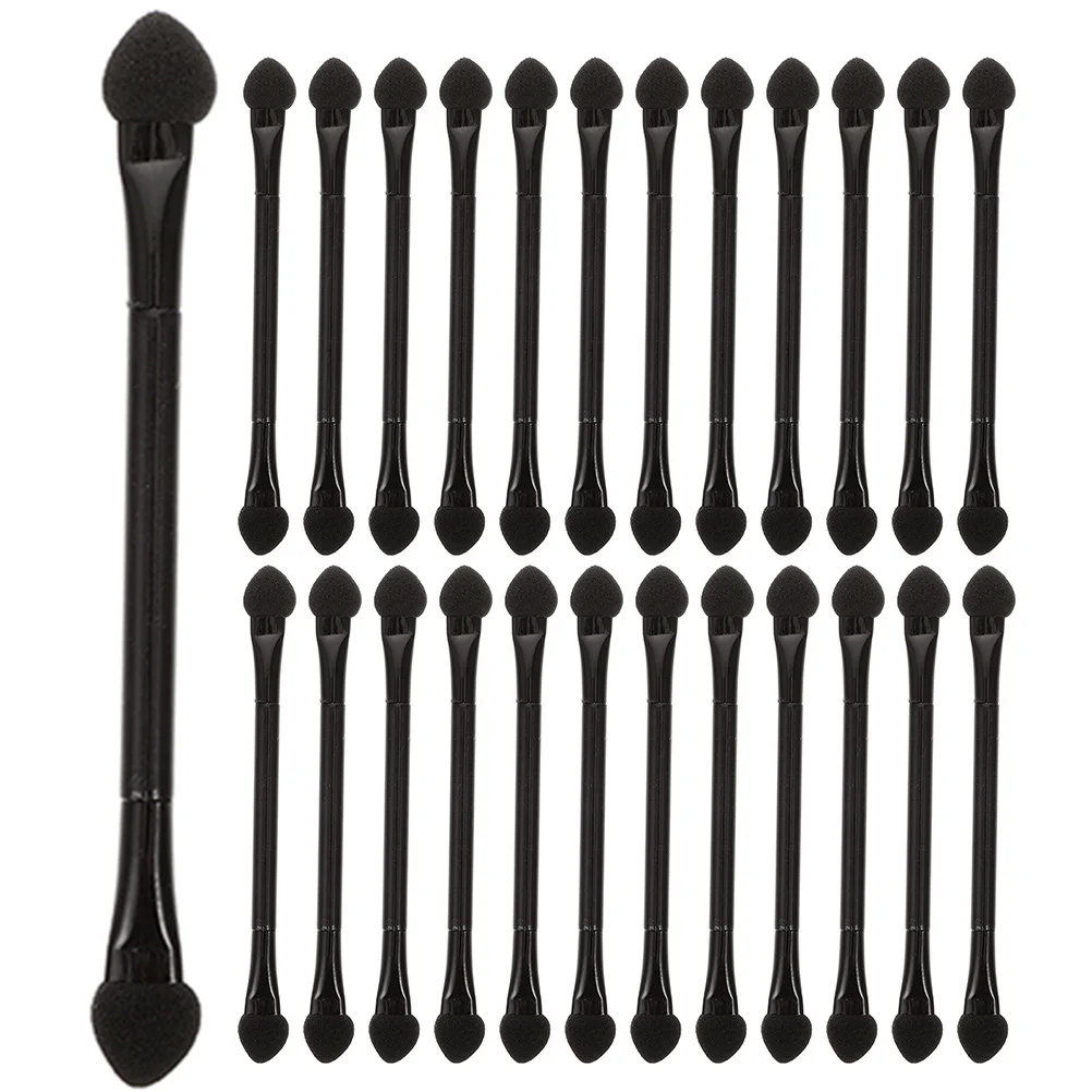 25 bâtonnets de fard à paupières double extrémité avec applicateurs éponge double face pour maquillage professionnel et quotidien, pour femmes et filles, lèvres