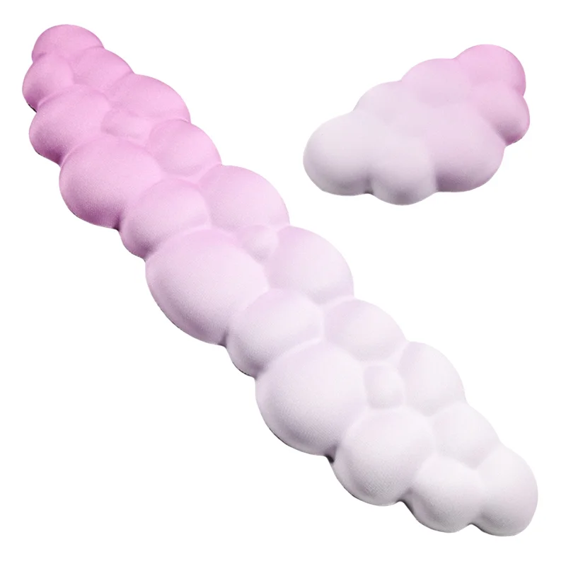 

AK51-Keyboard Wrist Rest Cloud Shape Wristpad Mouse Leather Wrist Stand Ergonomic For Laptop Office Mouse Pad