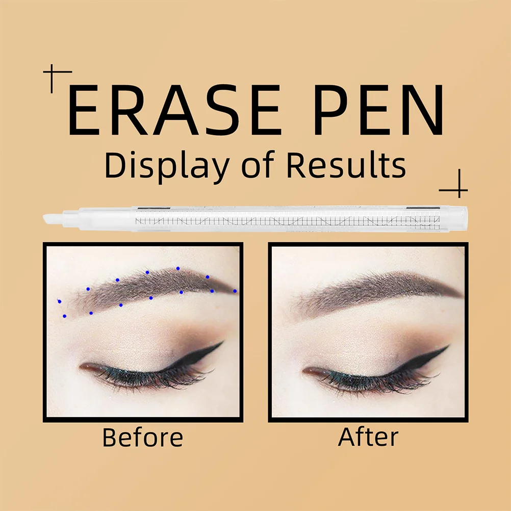 

3 Pcs Eyebrow Tattoo Eraser Pen Cosmetics Marker Corrector Replaceable Portable Remover