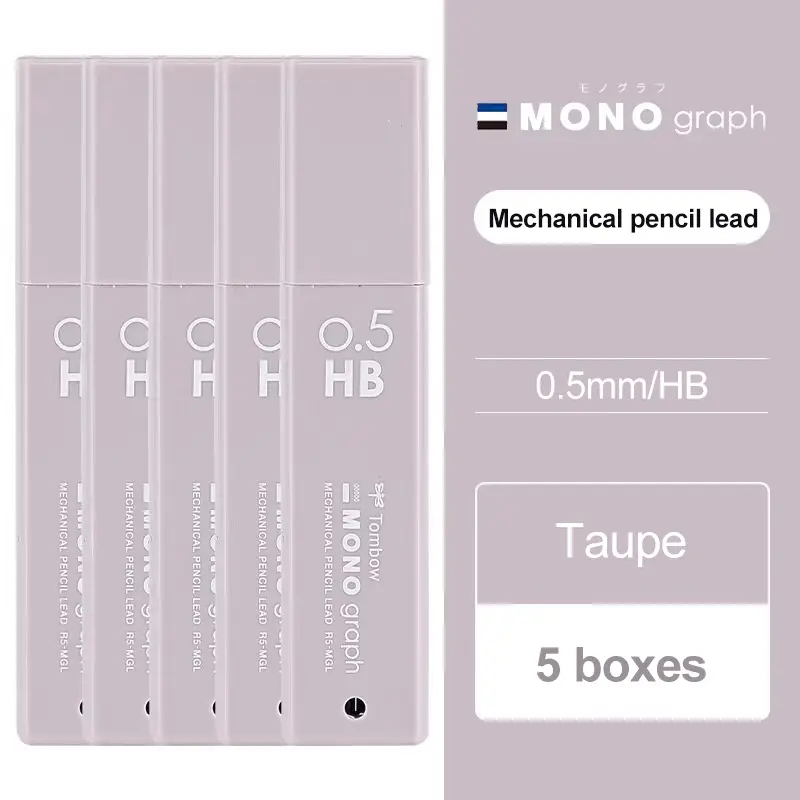 5pcs Japan Tombow Mechanical Pencil Lead MONO Graph 0.5mm Non Breakable Lead Student 2B/HB Activity Lead XCR5-MGL Art Supplies - Image 9