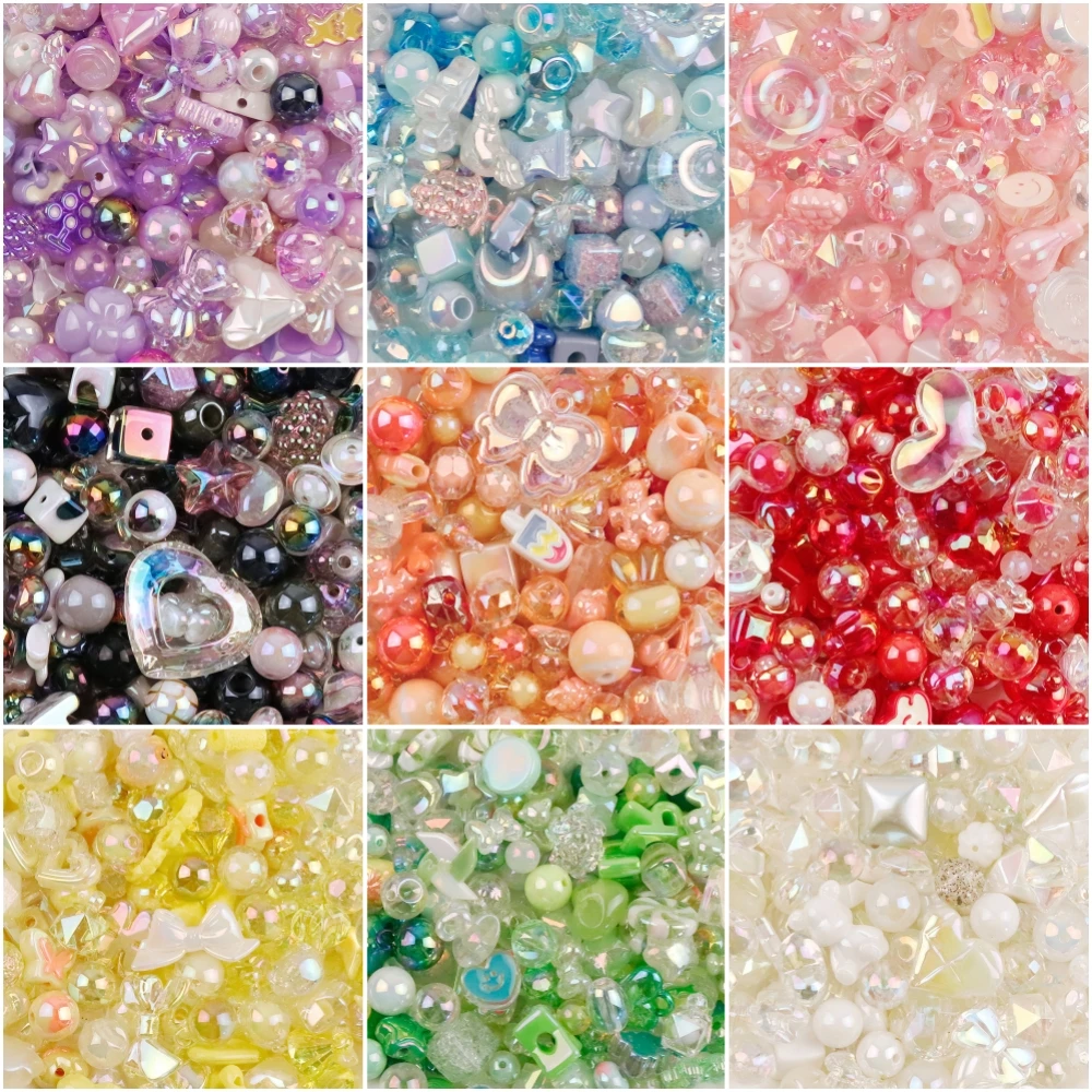 

20/50 г цветок звезда бабочка конфеты разные акриловые бусины Kawaii эстетические милые для DIY браслет телефон подвески изготовление ювелирных изделий