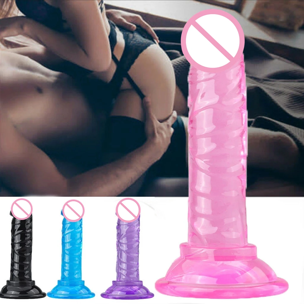 Dildo Realistic Penis Vagina Anal Masturbator Sex Toys for Women Crystal Jelly Dildo Suction Cup Penis Thrusting Intimate Goods