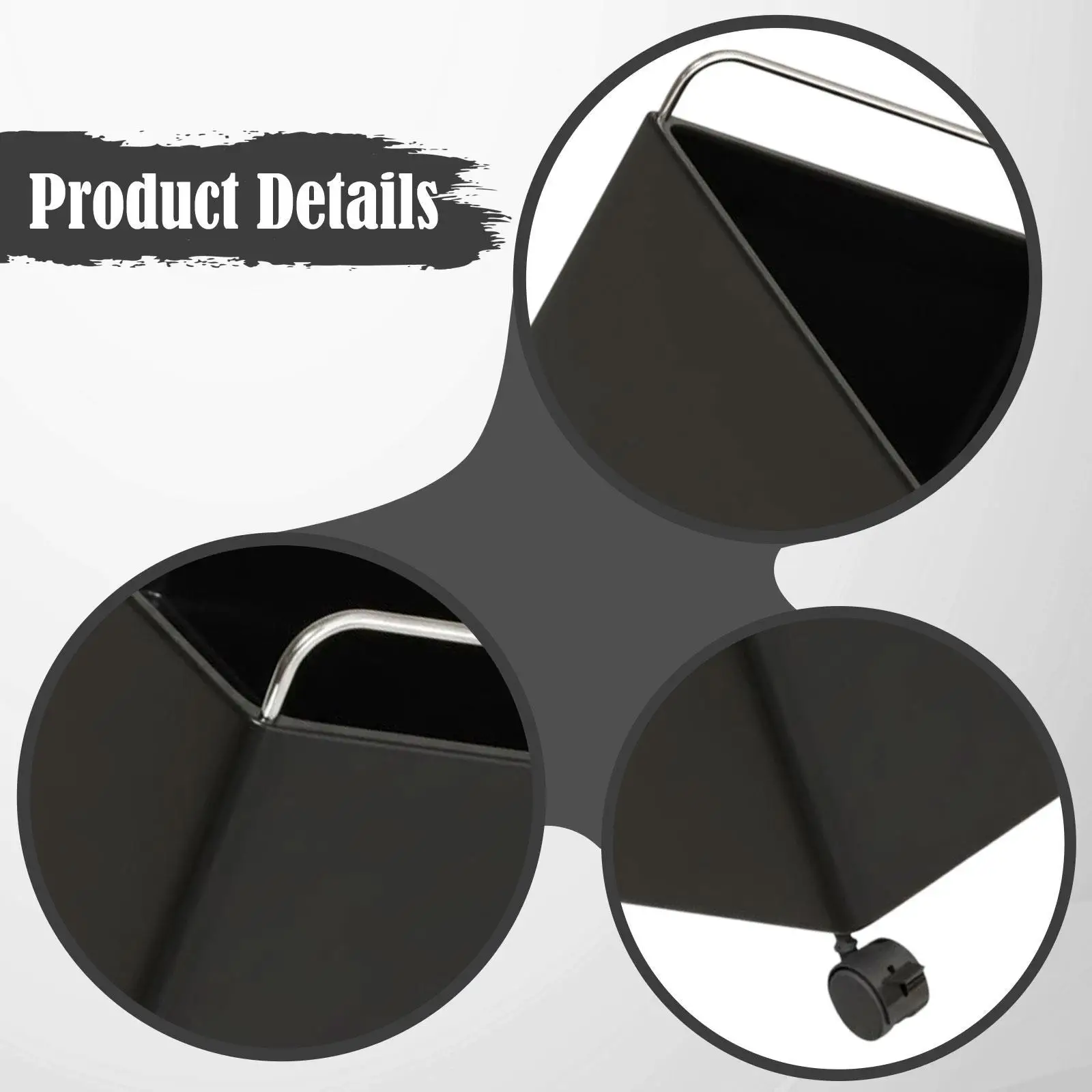 Under Desk Mobile Trolley Organizer Basket for Office Supplies Space Saving Storage for Home Kitchen Bedroom