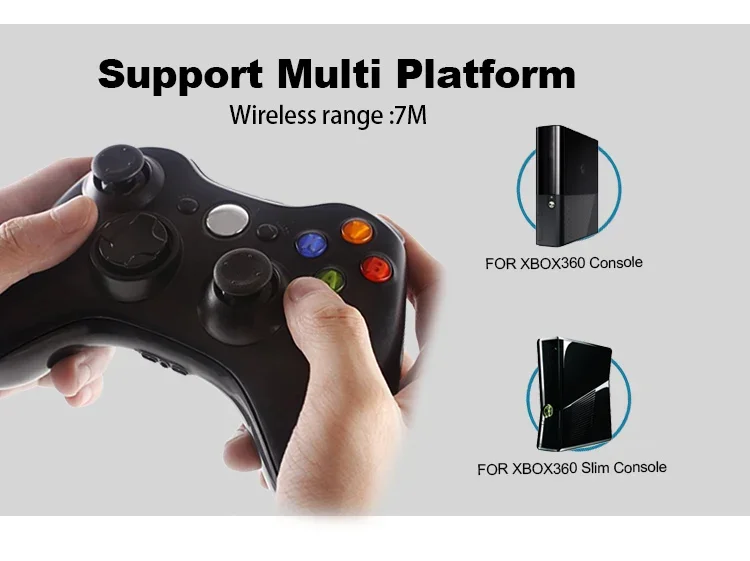 لوحة ألعاب لاسلكية متوفرة لجهاز تحكم ألعاب Xbox 360 عن بعد JoyStick