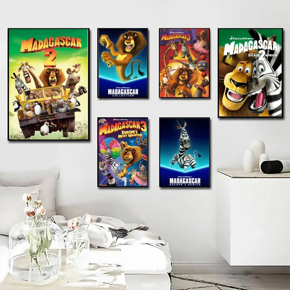 1pc Madagascar Poster Poster Art Print Bar Living Room Furniture Decor