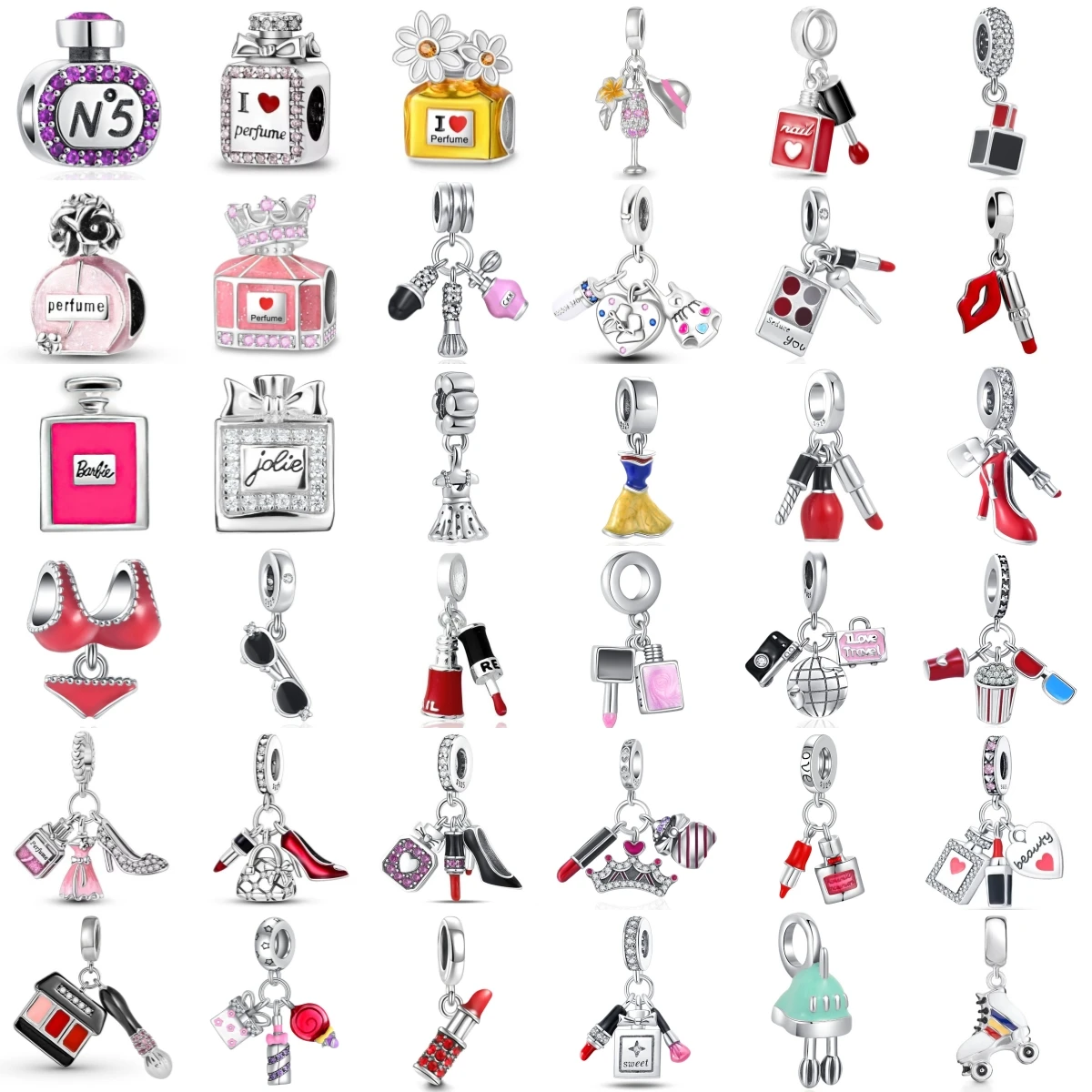 

Новый стерлингового серебра 925 пробы, подвеска, оригинальный браслет, аксессуары, женские ювелирные изделия, духи, губная помада, бикини, солнцезащитные очки