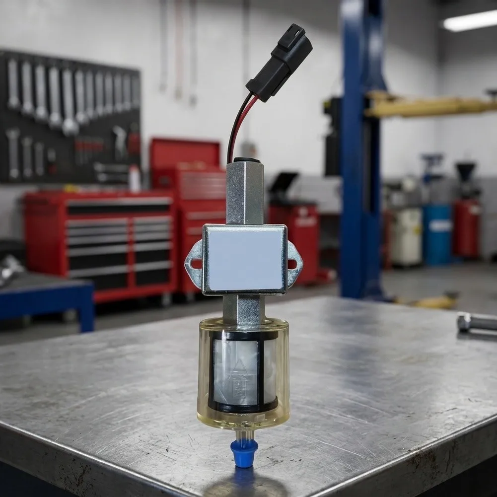 Fuel Pump Black Silver Fuel Transfer Pump Wear-resistant Material Non-deformation Design Quick Installation Easy To Use