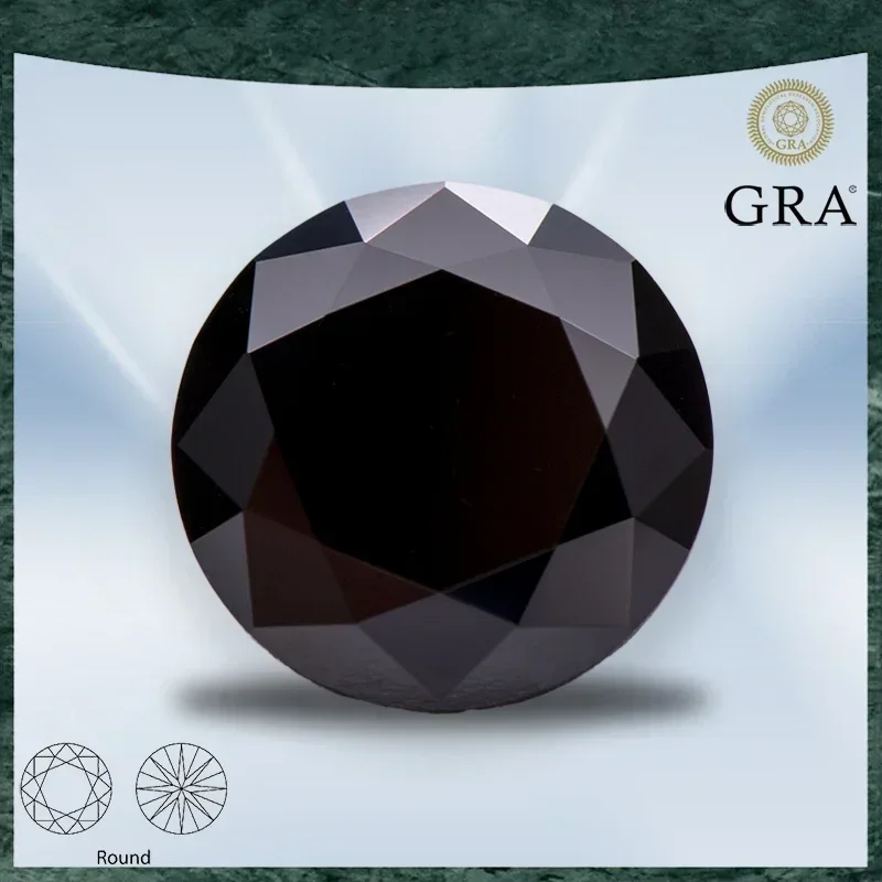 

Moissanite Black Primary Color Lab Grown Diamonds Selectable GRA Certificate for DIY Top Jewelry Making Pass Diamond Tester