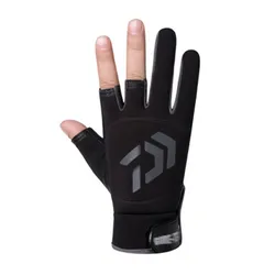 Fly Fishing Gloves Outdoor 3 Fingers Cut Glove Woterproof Fishing Accessories Outdoor Hiking Anti-slip Angling SBR Gloves