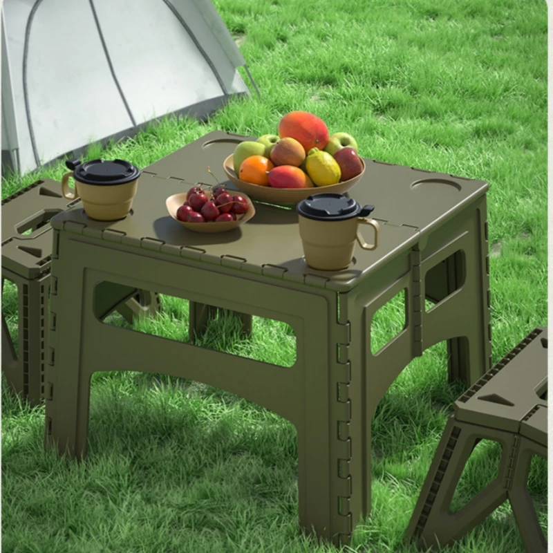 Outdoor Folding Table Portable Plastic Camping Table Picnic Supplies Tent Dinner Desk Lightweight Japanese Table New