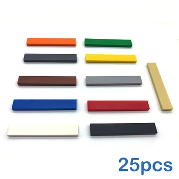 25 adet DIY Yapı Taşları Pürüzsüz 1x6 Şekil Tuğla 11 Renk Eğitici Yaratıcı Oyuncaklar Çocuklar için Boyutu Marka Ile Uyumlu