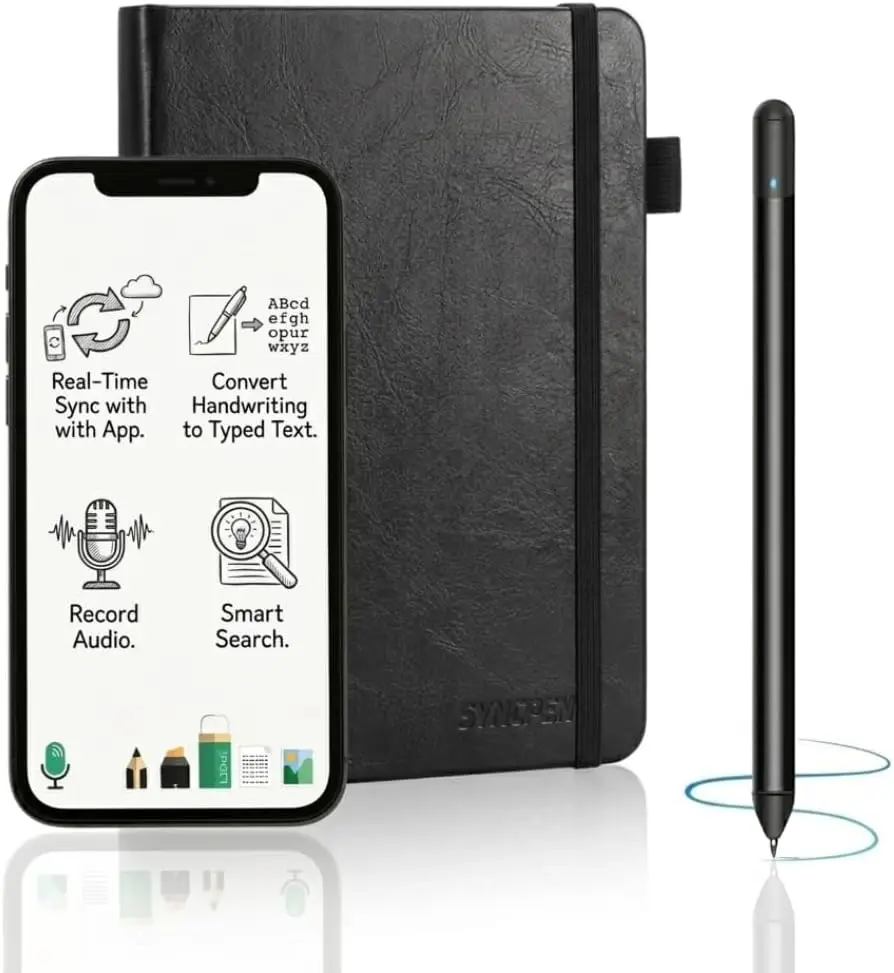 

Smart Digital Pen Set with Real-Time Sync to App, Handwriting OCR & Audio Recording, Gift for Students & Creators