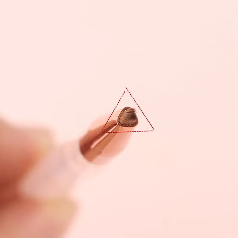 Different Colored Triangular Petal Nail Brush Acrylic Nail Art Liner Brush Stripes Grid Flower Painting Drawing PenManicure Tool