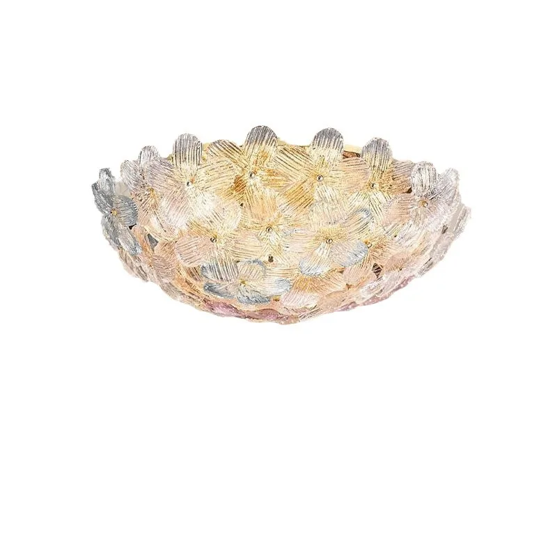 

Bedroom ceiling light French light luxury home high-end living room glazed flower room crystal light