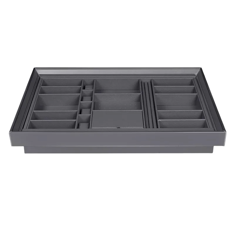 Wardrobe hardware aluminum leather jewelry pull out basket cabinet storage box shelf wardrobe storage device